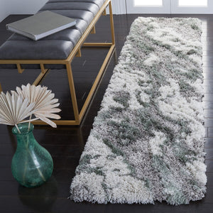 Safavieh Horizon Shag 890 Power Loomed Shag Rug Grey / Green HZN890Y-29