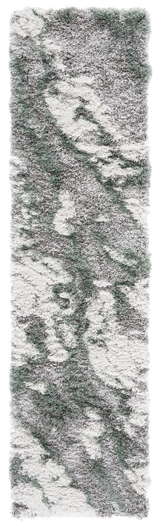 Safavieh Horizon Shag 890 Power Loomed Shag Rug Grey / Green HZN890Y-29