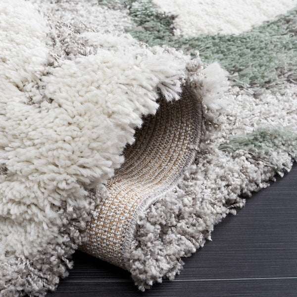 Safavieh Horizon Shag 890 Power Loomed Shag Rug Grey / Green HZN890Y-29
