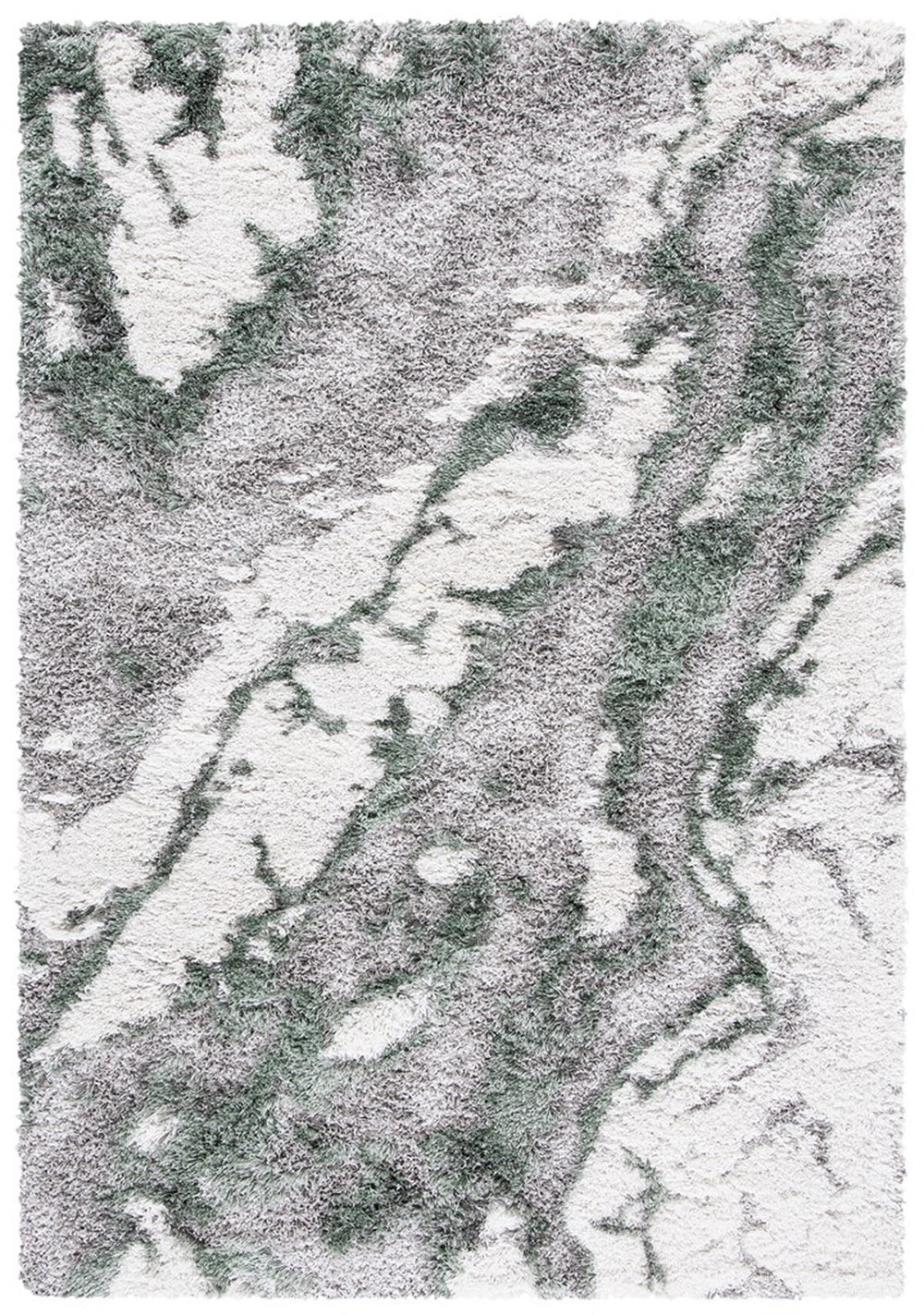 Safavieh Horizon Shag 890 Power Loomed Shag Rug Grey / Green HZN890Y-29