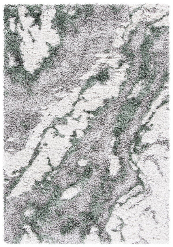 Safavieh Horizon Shag 890 Power Loomed Shag Rug Grey / Green HZN890Y-29