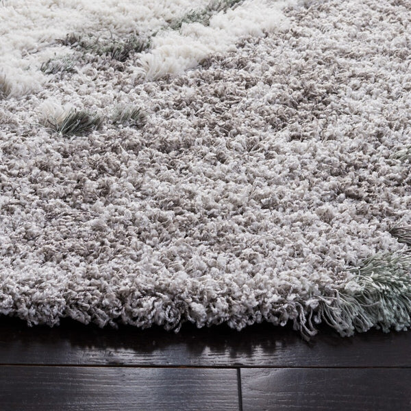 Safavieh Horizon Shag 890 Power Loomed Shag Rug Grey / Green HZN890Y-29
