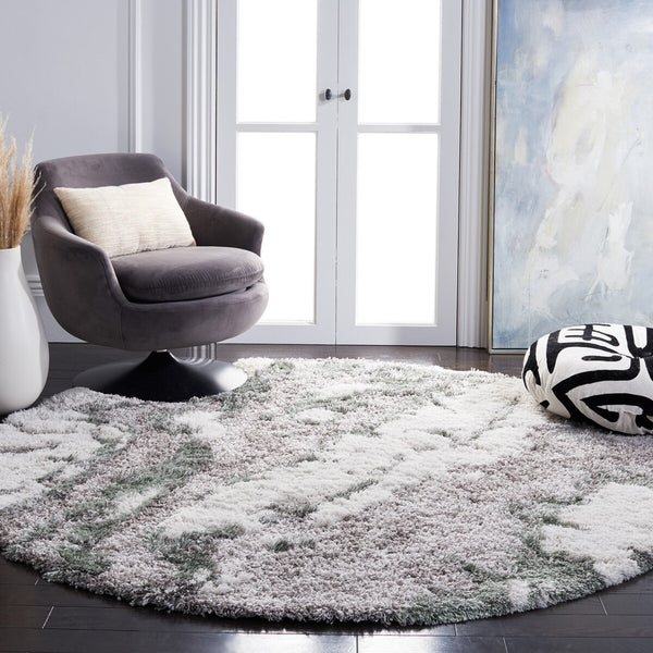 Safavieh Horizon Shag 890 Power Loomed Shag Rug Grey / Green HZN890Y-29