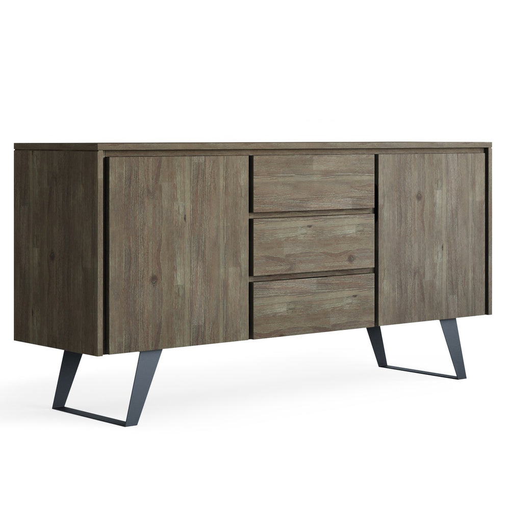 English Elm Lowry Sideboard Buffet – Handcrafted Distressed Grey Storage With Modern-Industrial Design & Durability B136P158869