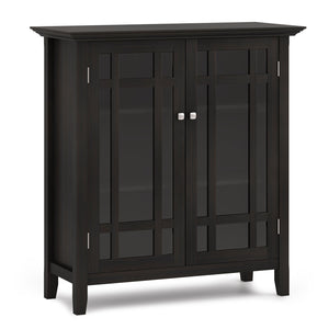 English Elm Bedford Medium Storage Cabinet - Handcrafted Hickory Brown Wood With Adjustable Shelves & Style B136P158490