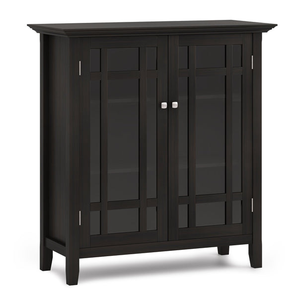 English Elm Bedford Medium Storage Cabinet - Handcrafted Hickory Brown Wood With Adjustable Shelves & Style B136P158490