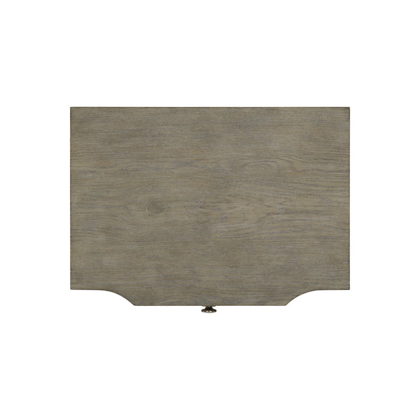 Bernhardt Bernhardt Albion Nightstand With Pewter Finish, Solid White Oak, 3 Soft-Closing Drawers & Usb Charging 311220