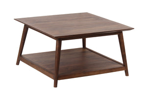 Porter Designs Porter Portola Square Coffee Table - Elegant Solid Acacia Wood Design With Flared Legs For Modern Homes Brown Wood 05-108-02-5014w