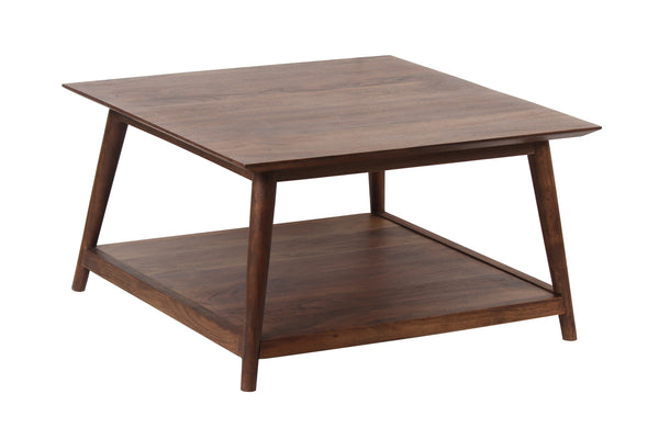 Porter Designs Porter Portola Square Coffee Table - Elegant Solid Acacia Wood Design With Flared Legs For Modern Homes Brown Wood 05-108-02-5014w