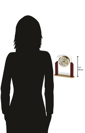 Hekman Furniture 645790 Winfield Table Clock - Elegant Glass Design With Classic Roman Numerals & Quartz Movement  Winfield Tabletop Clock 645790