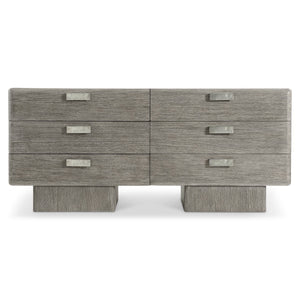 Bernhardt Bernhardt Monolith 6-Drawer Dresser In Puma Wire-Brushed Oak With Graphite Hardware, Soft-Close Drawers 343054