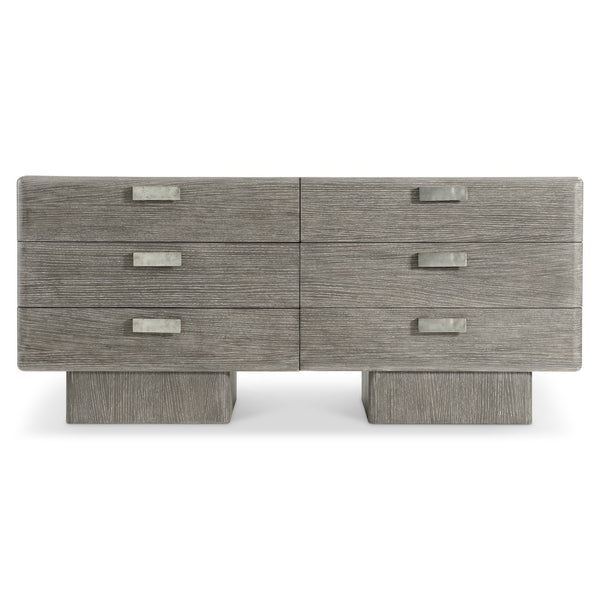 Bernhardt Bernhardt Monolith 6-Drawer Dresser In Puma Wire-Brushed Oak With Graphite Hardware, Soft-Close Drawers 343054