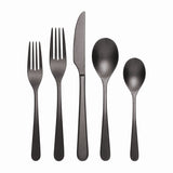 Oneida Kenbrook 20-Piece Black Stainless Steel Flatware Set, Service for 4, Dishwasher Safe