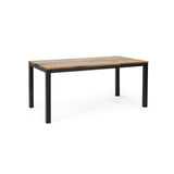 Christopher Knight Home® - Noble House - Lindsey Outdoor Modern Industrial Acacia Wood Dining Table, Teak and Black