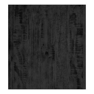 Homelegance By Top-Line Alastor Rustic X-Base End Table with Shelf Black MDF