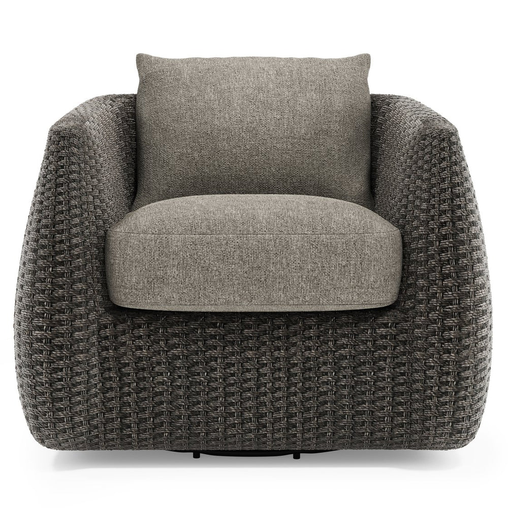 Bernhardt Bernhardt Sarene Outdoor Swivel Lounge Chair Woven Frame Deep Cushion Patio Seating O4472SC