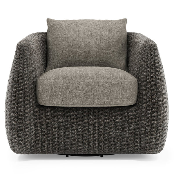 Bernhardt Bernhardt Sarene Outdoor Swivel Lounge Chair Woven Frame Deep Cushion Patio Seating O4472SC