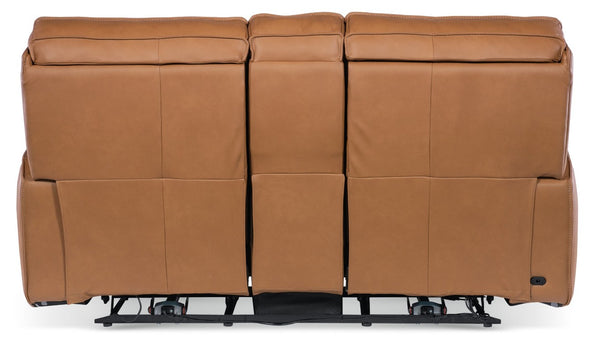 Hooker Furniture Miles Zero Gravity Console Loveseat With Semi-Aniline Leather, Power Headrests, Usb Port & Storage 41.00 L x 75.00W x 41.50H SS727-PHZC2-084