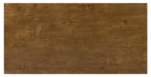Hooker Furniture Melange Mulholland Oak Coffee Table with Open Shelf and Bronze Accents for Living Rooms 30.00L x 60.00W x 18.00H 628-80605-82