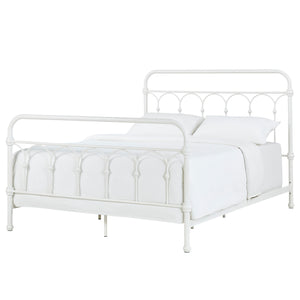Homelegance By Top-Line Gracen Casted Knot Metal Bed White Metal