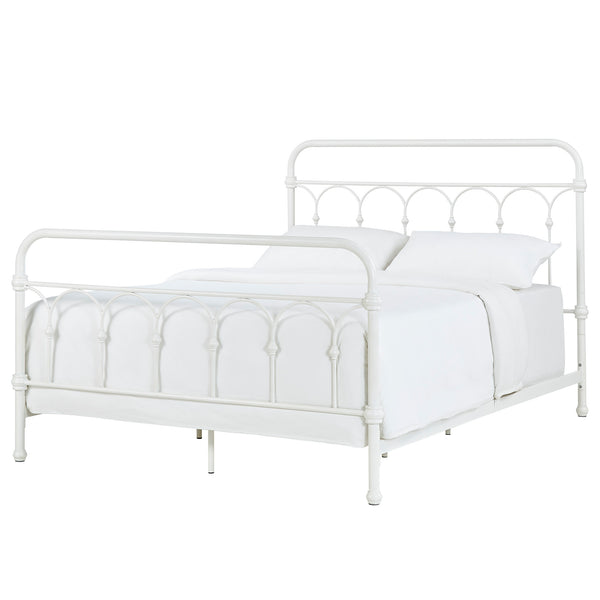 Homelegance By Top-Line Gracen Casted Knot Metal Bed White Metal