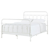 Homelegance By Top-Line Gracen Casted Knot Metal Bed White Metal