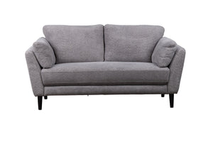 Porter Designs Porter Marley Boucle Fabric Loveseat In Soft Gray - Chic Contemporary Design With Flared Arms Gray Fabric 01-168-02-3574