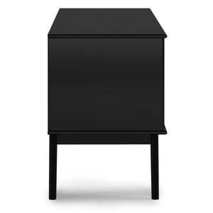 English Elm Draper - Handcrafted Mid Century Modern Low Tv Media Stand With Adjustable Shelving & Cable Management B136P158591