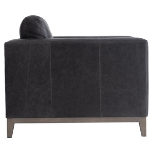 Bernhardt Bernhardt Noel Leather Chair With Feather-Down Cushion, Portobello Wood Base, Plush Track Arms, Toss Pillow (41"W X 40.25"D X 34.25"H) 7322LO