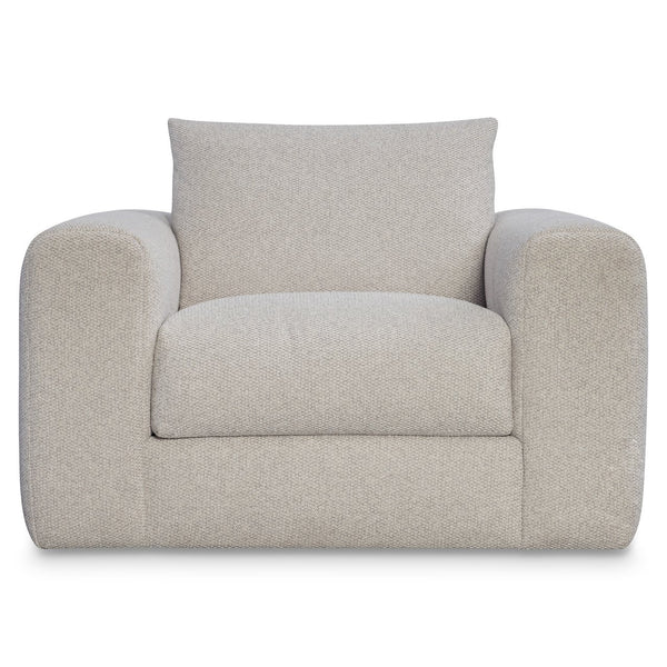 Bernhardt Bernhardt Vista Oversized Fabric Swivel Chair — Plush Upholstery, Knife-Edge Pillow, 360° Motion (Made-To-Order) P4002SA