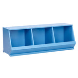 Homelegance By Top-Line Delrico Modular Stacking Storage Bins Blue MDF