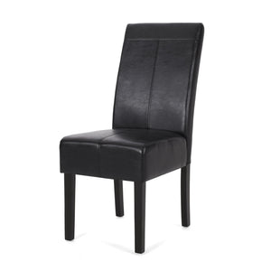 English Elm Pertica Upholstered Dining Chair Set of 2 with T-stitch Detail for Modern 38541.00PUMDNT