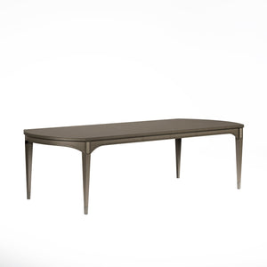 A.R.T. Furniture Cove Rectangular Dining Table With Elegant Primavera Veneers – Extends 78 To 122 Inches, Seats 8! Grey Rubberwood Solids,Primavera Veneer,Metal 349220-2743