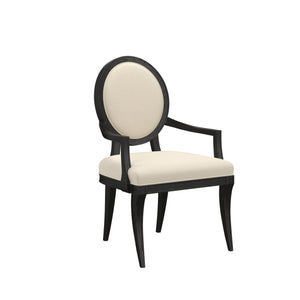 Atrium Oval Arm Chair - Luxurious Upholstered Seating for Dining and Living Spaces, Timeless Elegance