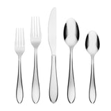 Cambridge Delia 42-Piece Stainless Steel Flatware Set with Mirror Finish, Service for 8