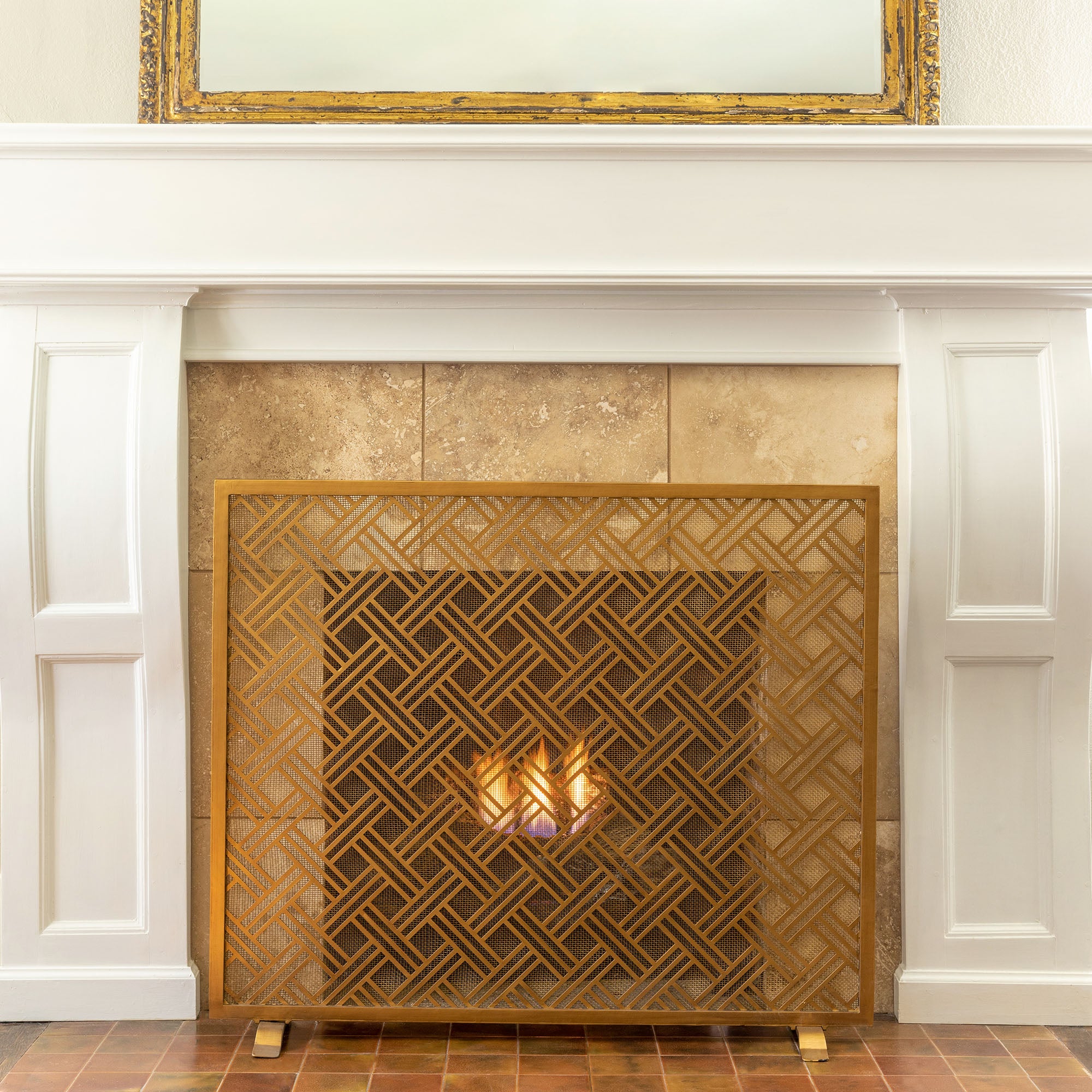 Park Hill Cross Hatch Fire Screen - Thumbnail 4