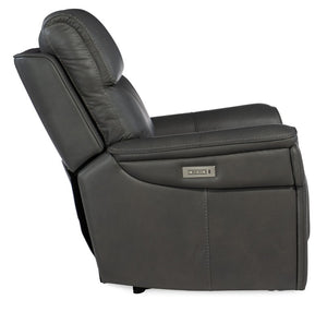 Hooker Furniture Lyra Zero Gravity Recliner In Sahara Sandalwood Leather With Power Headrest, Lumbar & Usb Port Medium Gray SS608-PHZL1-093