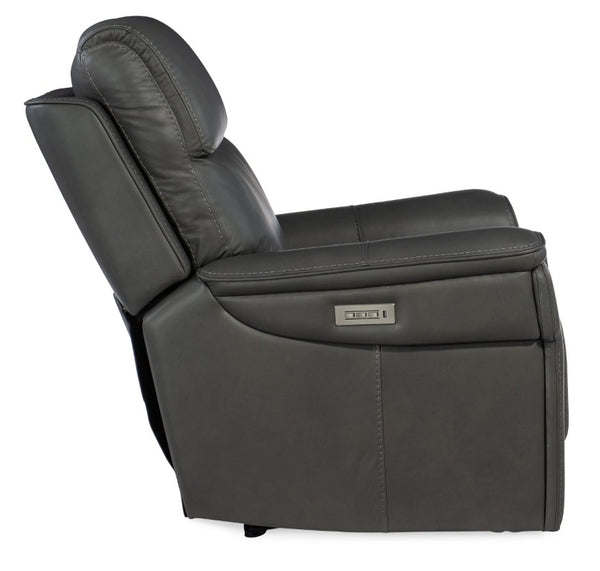 Hooker Furniture Lyra Zero Gravity Recliner In Sahara Sandalwood Leather With Power Headrest, Lumbar & Usb Port Medium Gray SS608-PHZL1-093