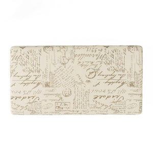 English Elm Christopher Knight Home® - Storage Ottoman Rectangular Bench with French Script Upholstery, Reclaimed Wood Gourd Legs, 42" L 56752.00