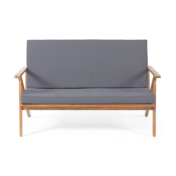 English Elm Panama Acacia Wood 4 Piece Outdoor Chat Set with Weather Resistant Cushions 59411.00