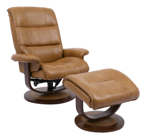 Parker House Parker Living Knight - Butterscotch Manual Reclining Swivel Chair and Ottoman Butterscotch Top Grain Leather with Match (X) MKNI#212S-BUT