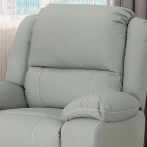 English Elm Christopher Knight Home® - 39" Wide Faux Leather Manual Swivel Recliner with 360° Rotation, Multi-Angle Comfort and Durable PU Finish LIGHT GREY 62814.00LGRY