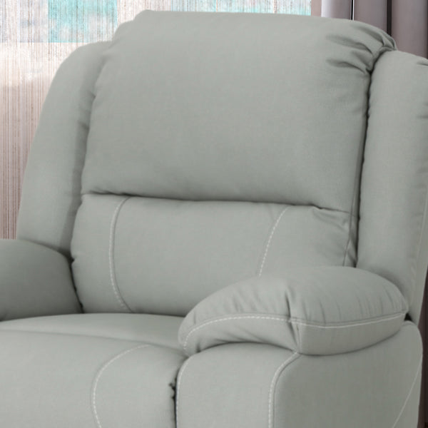 English Elm Christopher Knight Home® - 39" Wide Faux Leather Manual Swivel Recliner with 360° Rotation, Multi-Angle Comfort and Durable PU Finish LIGHT GREY 62814.00LGRY