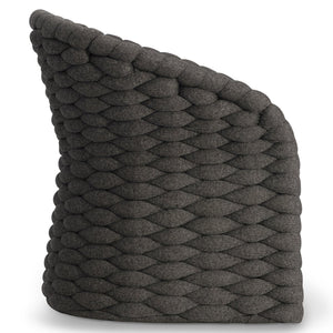 Bernhardt Bernhardt Salinas Arm Chair — Curvaceous Aluminum Outdoor Lounge With Sock-Knit Weave & Plush Pillow Comfort X10549