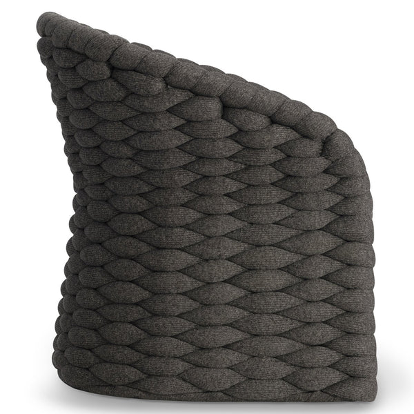 Bernhardt Bernhardt Salinas Arm Chair — Curvaceous Aluminum Outdoor Lounge With Sock-Knit Weave & Plush Pillow Comfort X10549