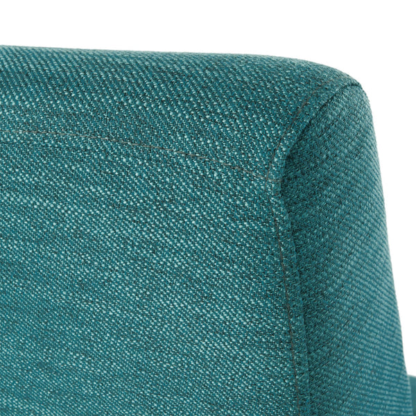 English Elm Pushback Recliner Accent Chair Solid Birch Frame Rivet Detail Mid-century Living Room Seat Teal 65532.00T