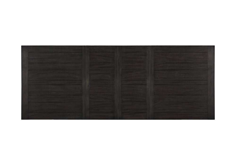 English Elm Steve Silver - Napa Counter Height 9-Piece Dining Set Dark Brown – Expandable to 108" with Upholstered Slat Chairs B081S00297