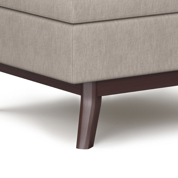 English Elm Owen Multi-Functional Coffee Table Storage Ottoman - Mid-Century Linen Look, Versatile Design B136P159946-GIGA