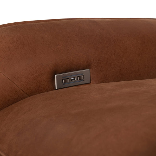 Bernhardt Bernhardt Sorrento Leather Power Recliner With Usb, Plush Foam Seating, Tailored Tufting, Quiet Motorize 382RLO