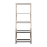 Homelegance By Top-Line Orsino Brushed Nickel Bookcase Nickel Metal